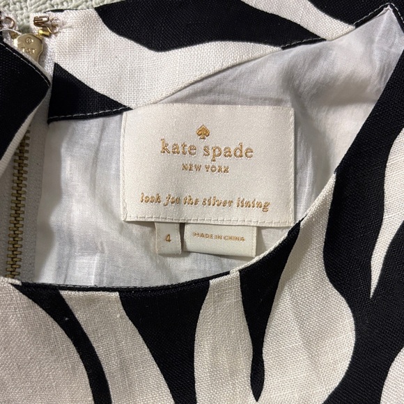 Kate Spade Black and White Zebra Print Dress - Picture 3 of 3
